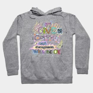 Coffee colors funny and cute print Hoodie